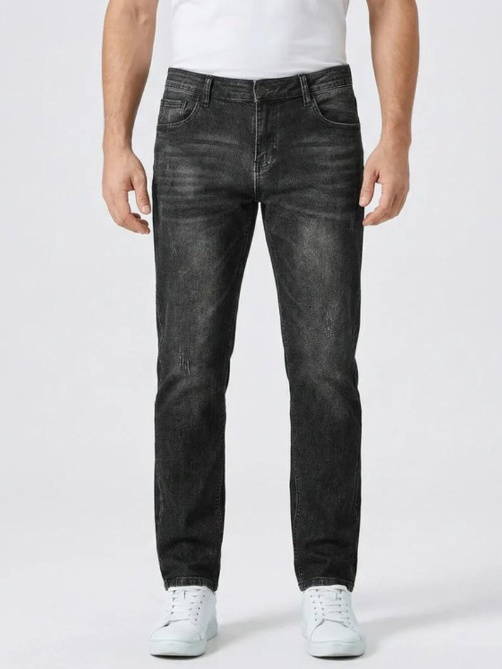 Levi's 511 Washed Black Distressed Jeans 36 x 29